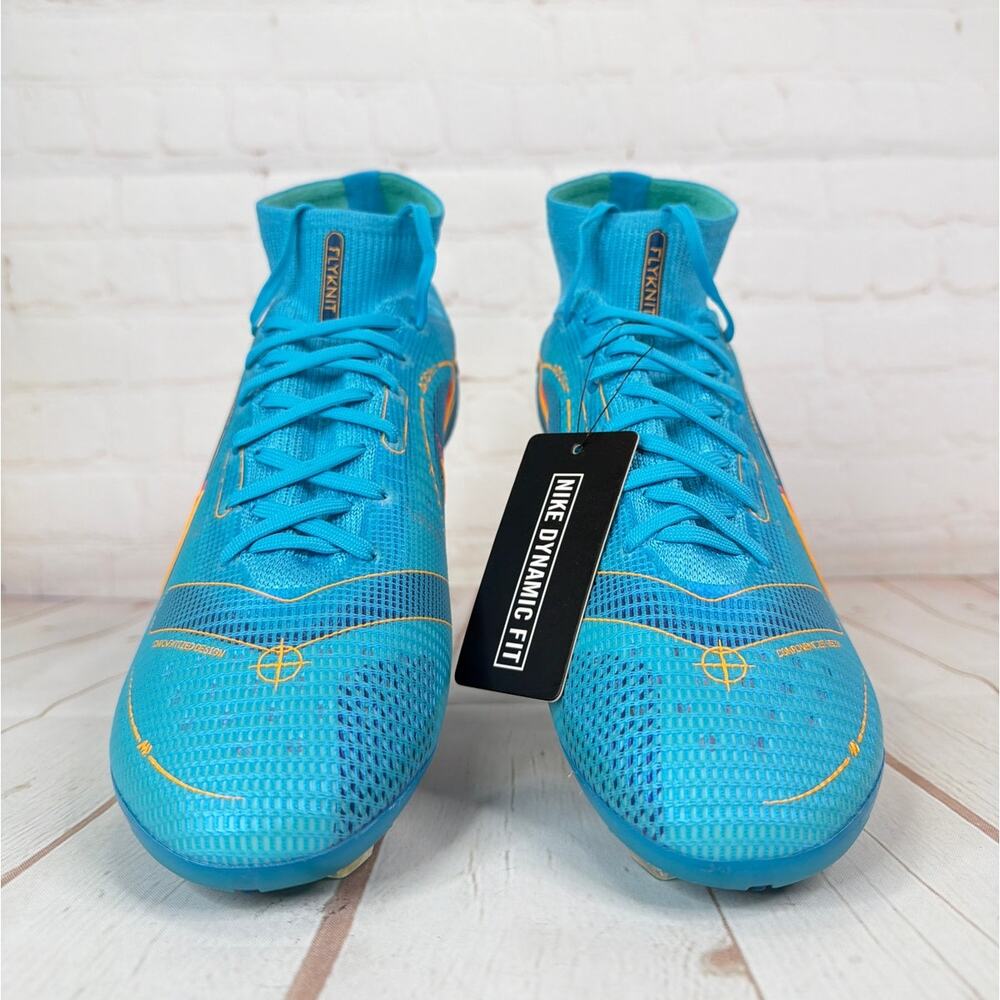 Nike Mercurial Superfly 8 Elite FG Chlorine Blue Soccer Cleats Sz 9.5 DJ2839-485 - Picture 5 of 10